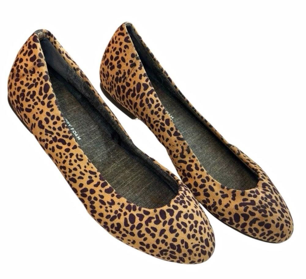 Dr. Scholl’s Really Leopard Print Ballet Flats Women’s 9.5 Memory Foam